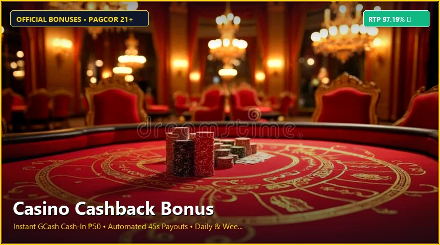 casino cashback bonus on Pinoy 777 Slots